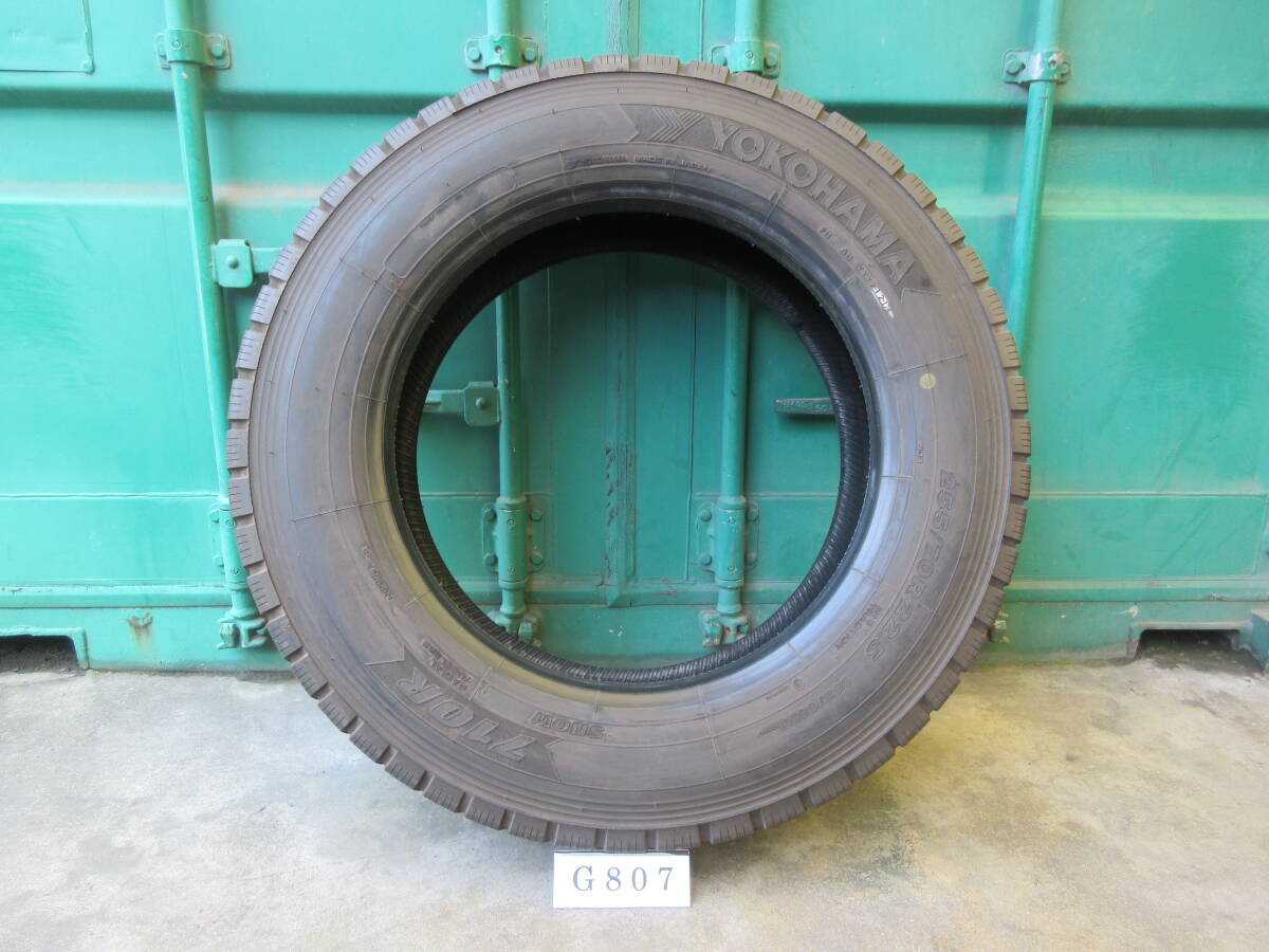 ☆255/70R22.5 YOKOHAMA 在庫1本 屋内保管品 G807☆の画像