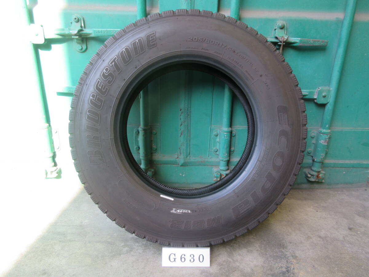 ☆205/80R17.5 ブリヂストン 在庫4本 屋内保管品 G630☆の画像
